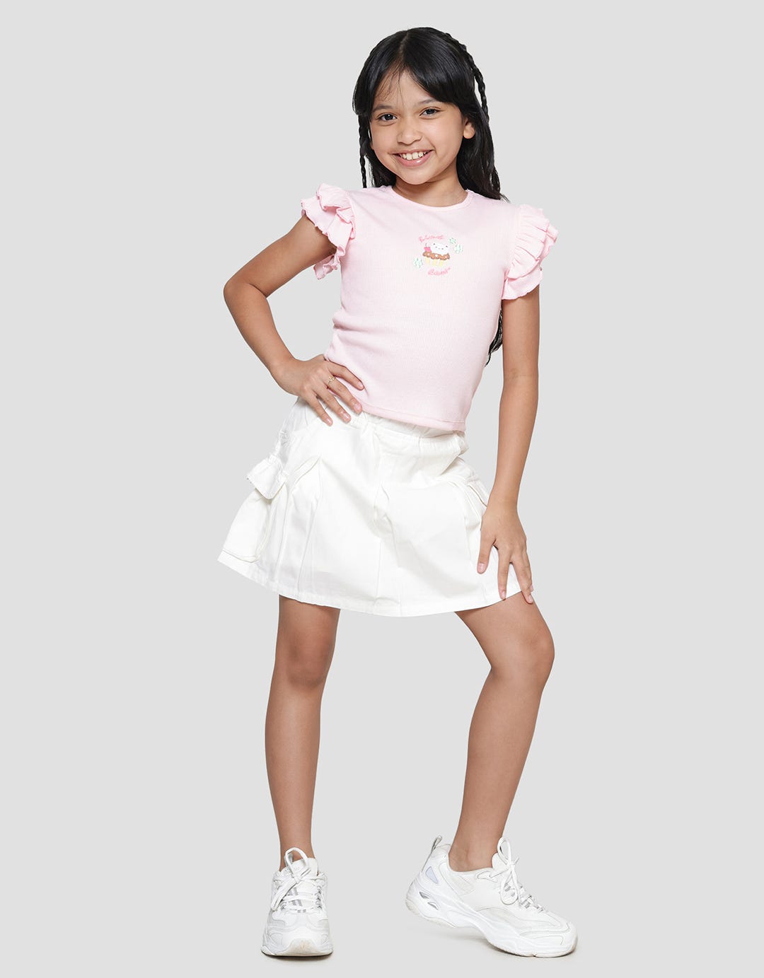 Little M Ruffle Double Girls T-Shirt