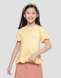 Little M Rabbit Bordir Kaos Anak Perempuan