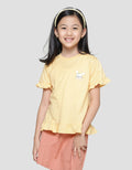Little M Rabbit Bordir Kaos Anak Perempuan