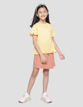 Little M Rabbit Bordir Kaos Anak Perempuan