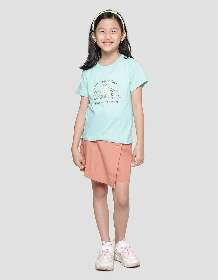 Little M Just Three Cat Kaos Anak Perempuan