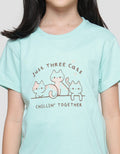 Little M Just Three Cat Kaos Anak Perempuan
