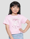 Little M Flamingo Think Pink Kaos Lengan Pendek Anak Perempuan