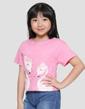 Little M Flamingo 2 Girls Short Sleeve T-Shirt