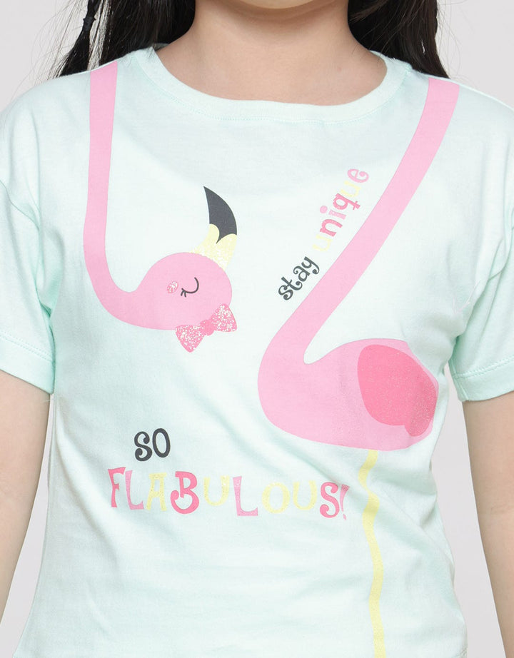 Little M Flamingo Flabulous Kaos Lengan Pendek Anak Perempuan