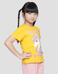 Little M Just Believe In Unicorn Print Kaos Lengan Pendek Anak Perempuan
