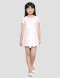 Little M Aplikasi 3D Big Bunny Dress Anak Perempuan