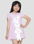 Little M Aplikasi 3D Big Bunny Midi Dress Anak Perempuan