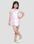 Little M Aplikasi 3D Big Bunny Midi Dress Anak Perempuan