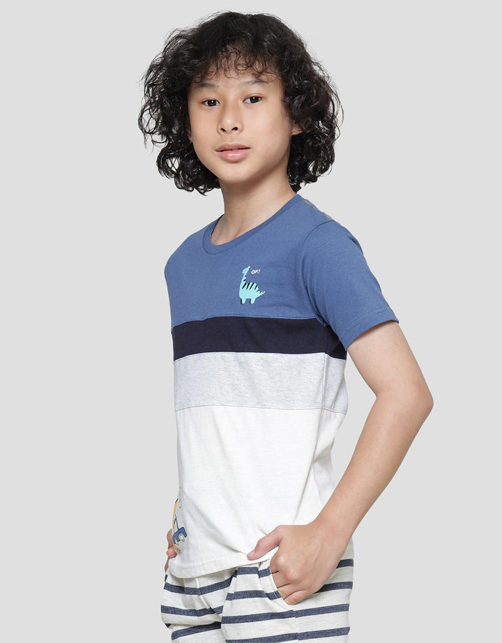 Little M Cut N Sewn Sablon Dino Kaos Lengan Pendek Anak Laki-Laki