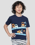Little M Kaos Print Digger Anak Laki-Laki