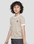 Little M Kaos Print katun Bamboo Aplikasi Anak Laki-Laki