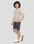 Little M Kaos Print katun Bamboo Aplikasi Anak Laki-Laki