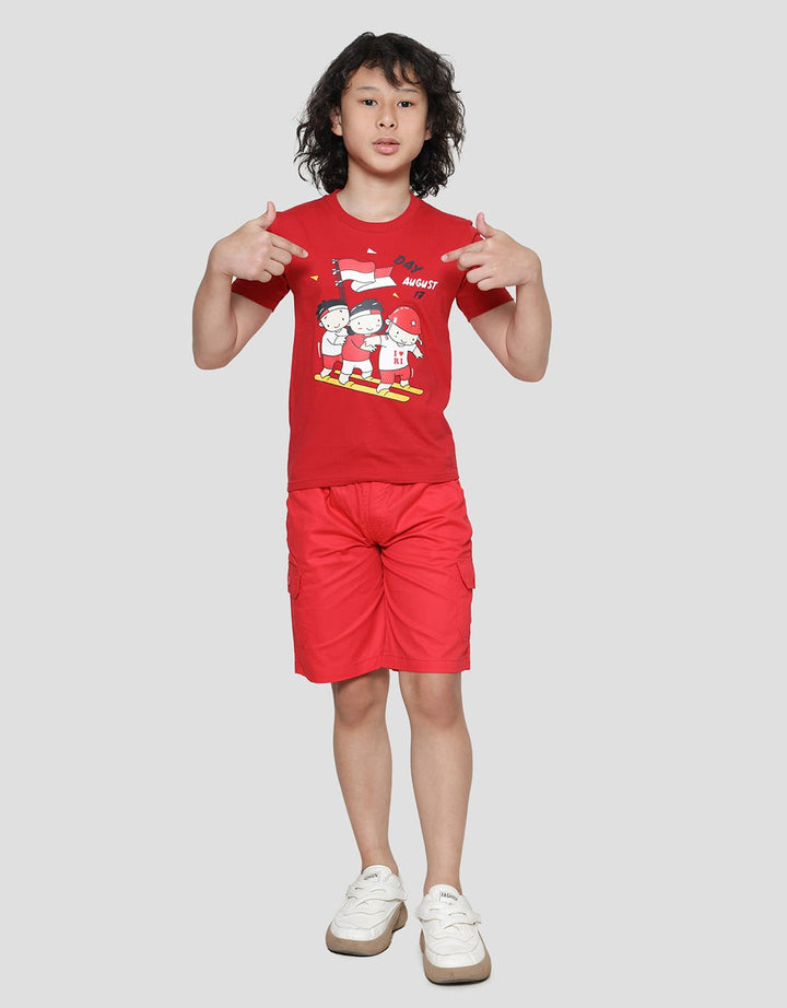 Little M Independence Day August 17 Kaos Lengan Pendek Anak Laki-Laki