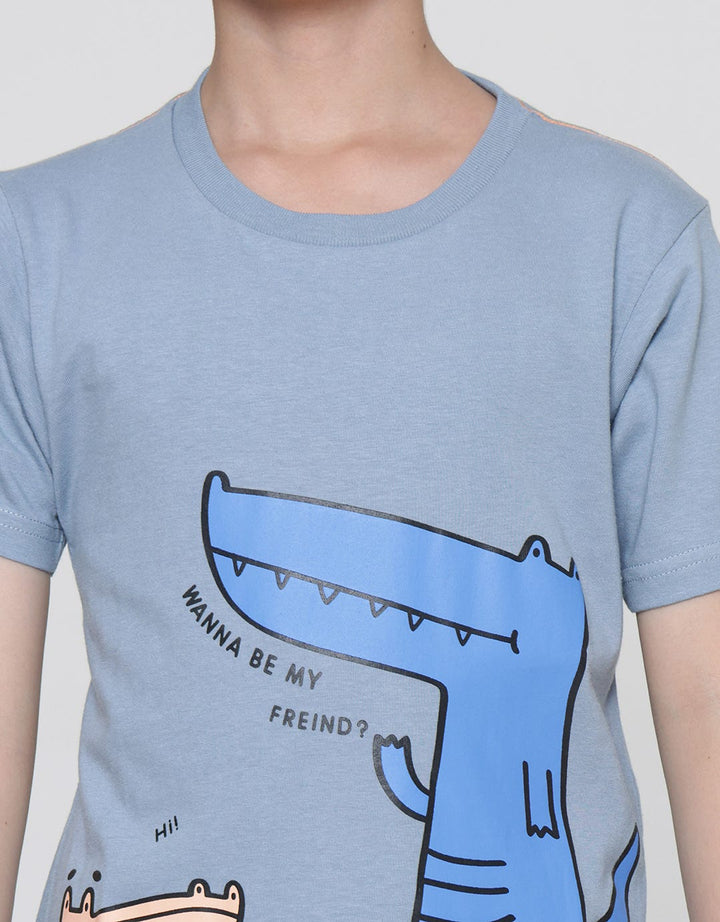 Little M Wanna Be My Friend Animal Kaos Anak Laki-Laki