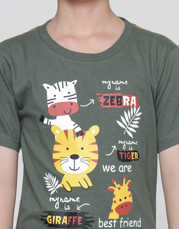 Little M My Name Is Animal Kaos Anak Laki-Laki
