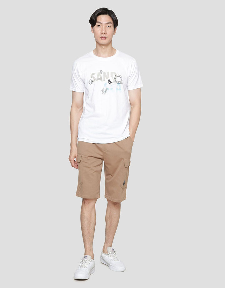 T Zone Photoprint Sand And Sea Kaos Lengan Pendek Pria