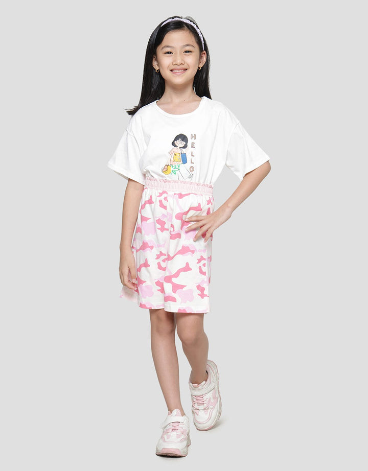 Nevada Full Print Camouflage 1N Girls Knit Shorts