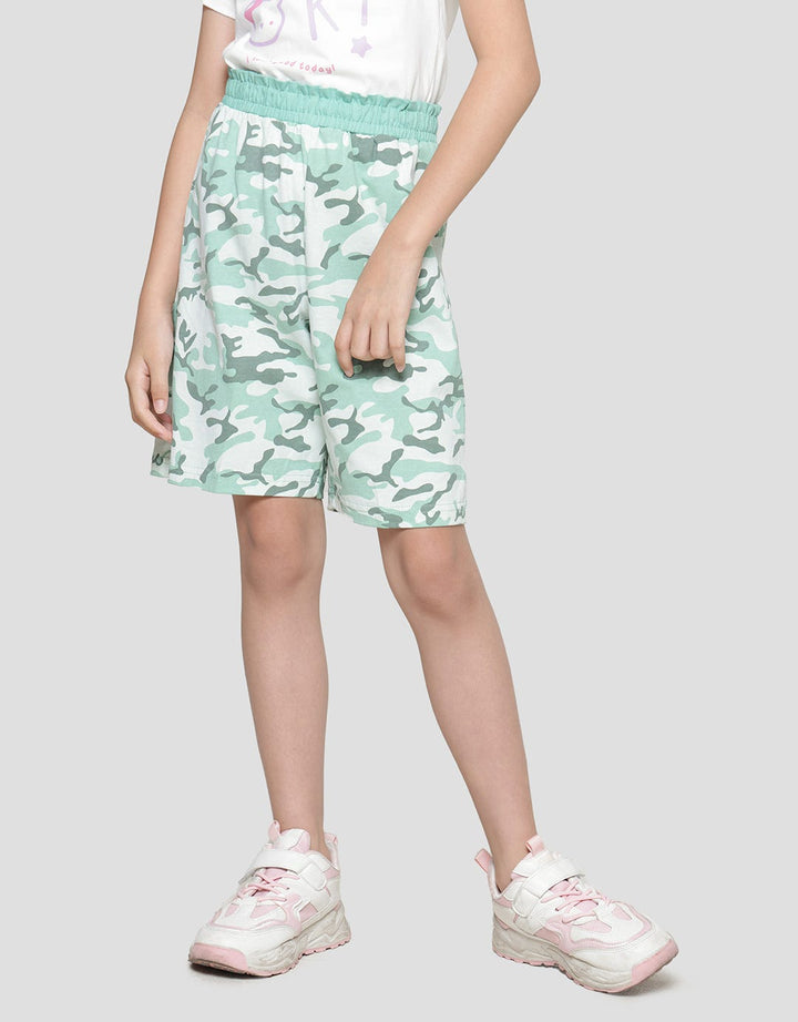 Nevada Full Print Camouflage 2N Girls Knit Shorts