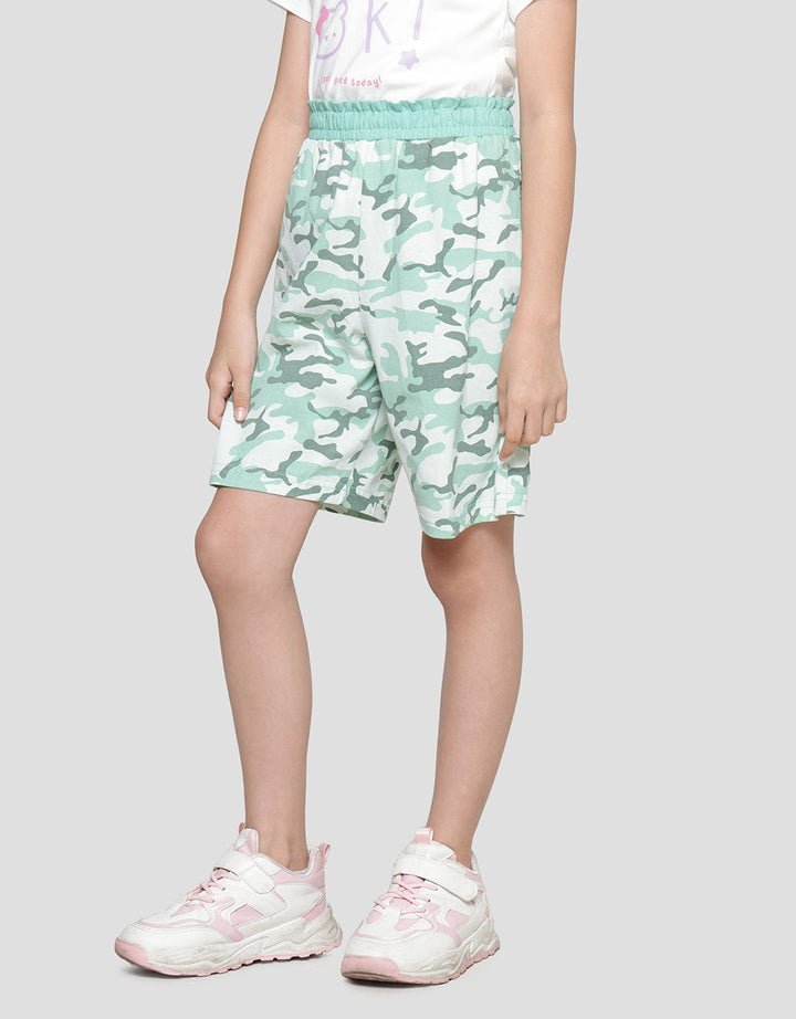 Nevada Full Print Camouflage 2N Girls Knit Shorts