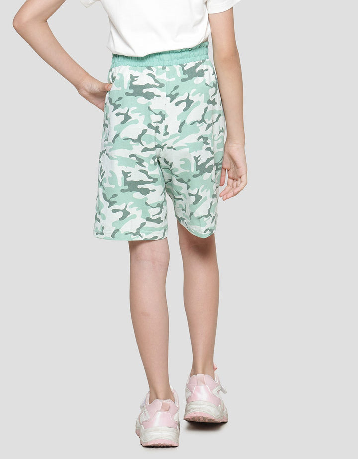 Nevada Full Print Camouflage 2N Girls Knit Shorts