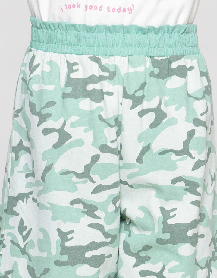 Nevada Full Print Camouflage 2N Girls Knit Shorts