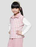 Nevada Knit Houndstooth Checks With Collar Girls Sweater