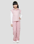 Nevada Knit Houndstooth Checks With Collar Girls Sweater