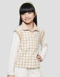 Nevada Hounds Check Sweater Anak Perempuan