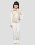 Nevada Hounds Check Sweater Anak Perempuan