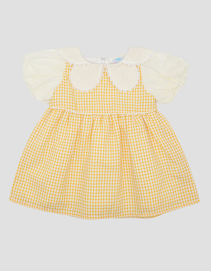 Pipiniko Texture Sleeve Balon Dress Anak Perempuan