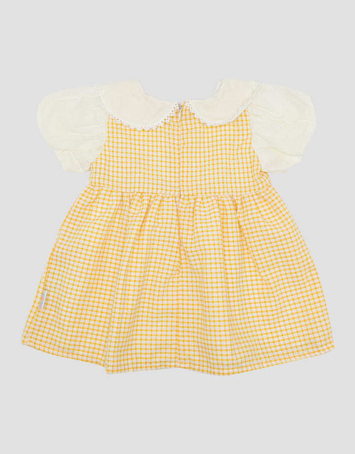 Pipiniko Texture Sleeve Balon Dress Anak Perempuan