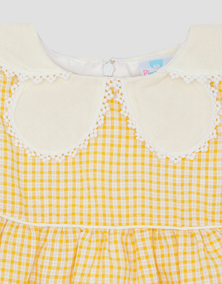 Pipiniko Texture Sleeve Balon Dress Anak Perempuan