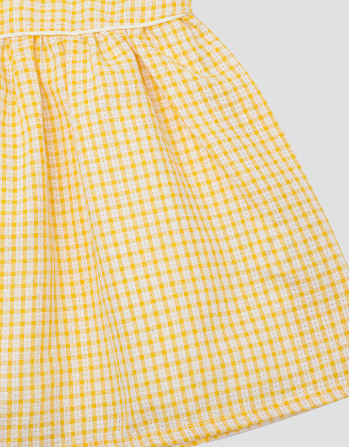 Pipiniko Texture Sleeve Balon Dress Anak Perempuan