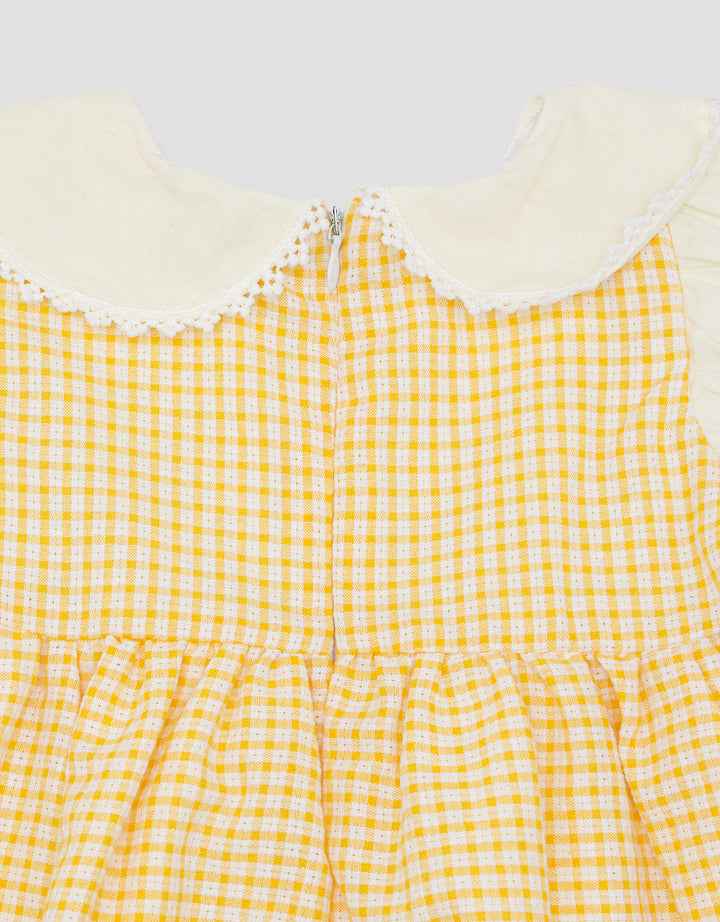 Pipiniko Texture Sleeve Balon Dress Anak Perempuan