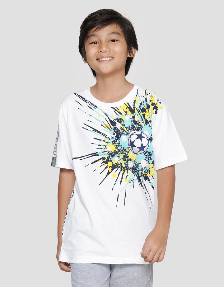 Aero Splash Soccer Print Kaos Lengan Pendek Anak Laki-laki