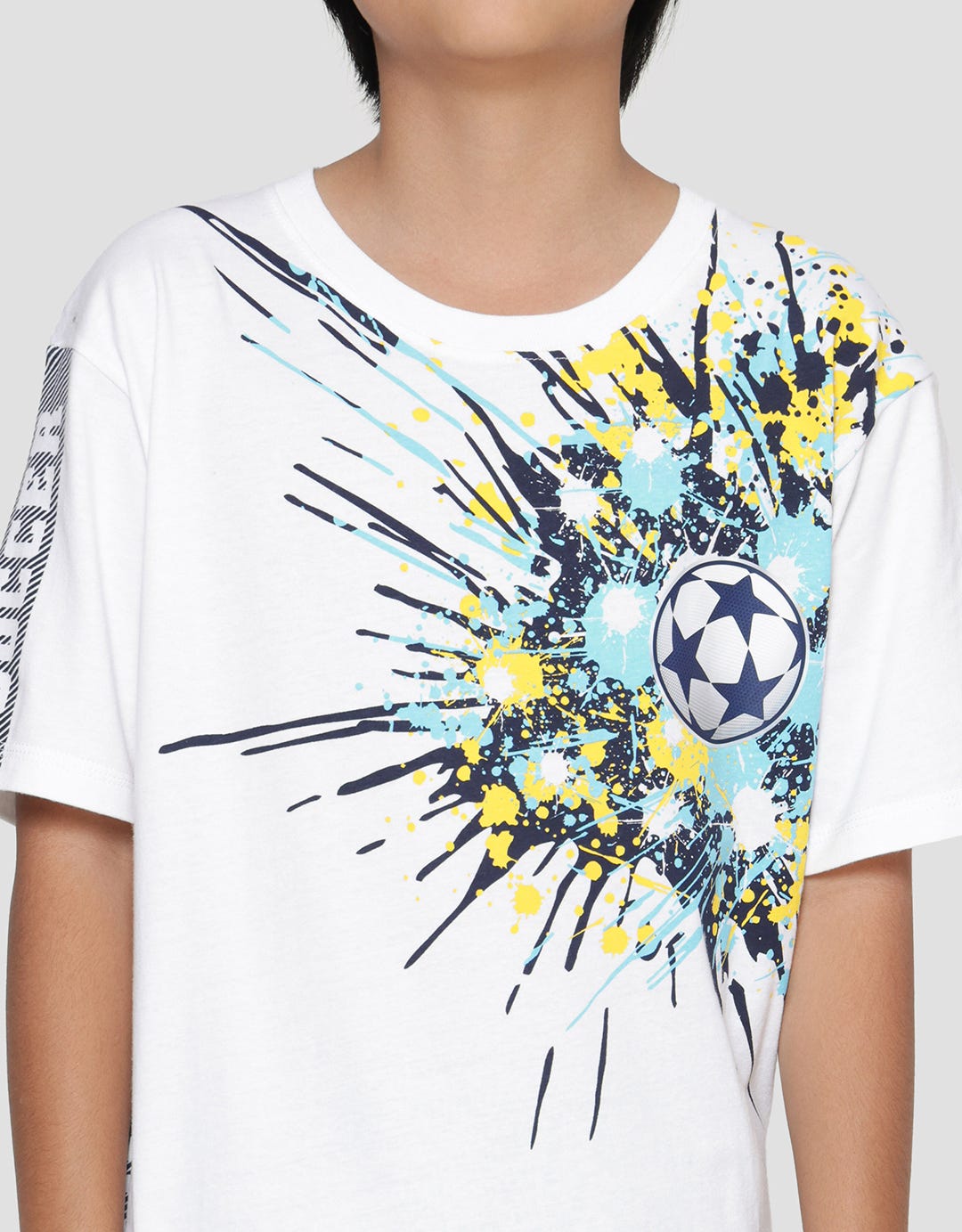 Aero Splash Soccer Print Kaos Lengan Pendek Anak Laki-laki