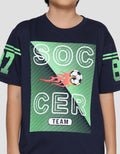 Aero Soccer Team Print Kaos Lengan Pendek Anak Laki-laki
