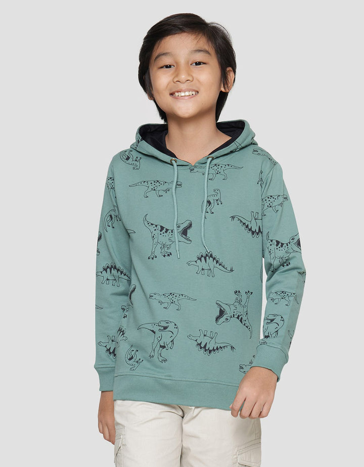 Aero Dino Full Print Sweater Hoodie Anak Laki-Laki