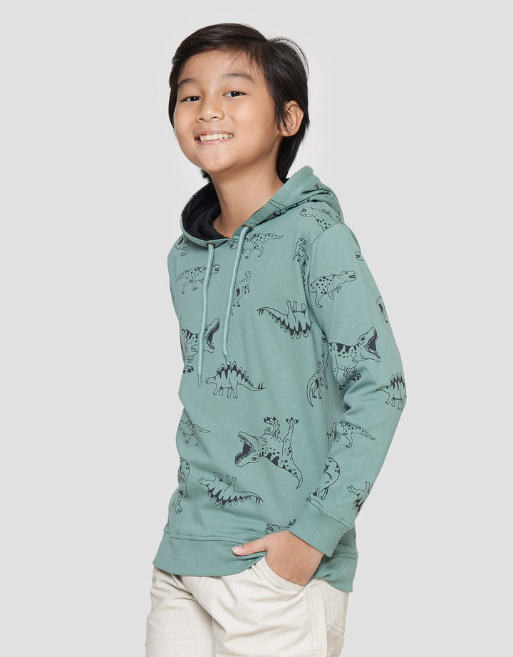 Aero Dino Full Print Sweater Hoodie Anak Laki-Laki
