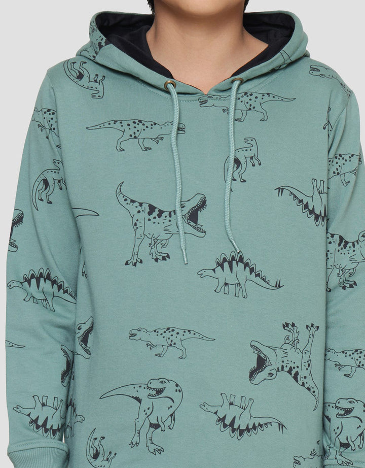 Aero Dino Full Print Sweater Hoodie Anak Laki-Laki