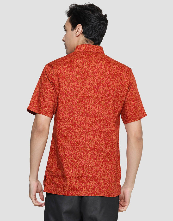 Arjuna Weda Hem Body Fit Batik Mega Mendung Kemeja Batik Pria