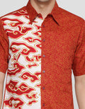 Arjuna Weda Hem Body Fit Batik Mega Mendung Kemeja Batik Pria
