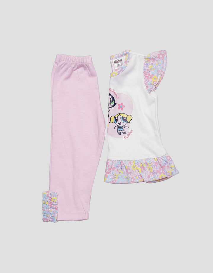 Pipiniko Powerpuff Girls Plain Leggings Clothes Set for Girls