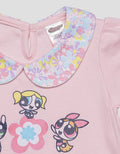 Pipiniko Character Powerpuff Girls Collar Print Midi Dress for Girls