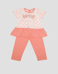 Pipiniko Cute Square Set Pakaian Anak Perempuan