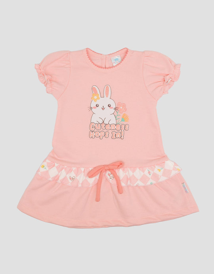 Pipiniko Cuteness Rabbit Midi Dress for Girls