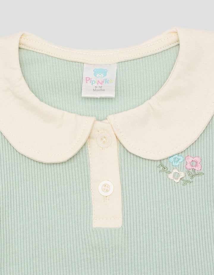 Pipiniko Flower Collar Kaos Anak Perempuan
