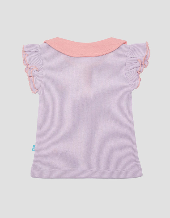 Pipiniko Flower Collar Kaos Anak Perempuan
