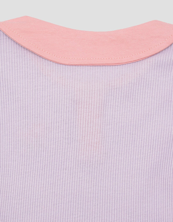 Pipiniko Flower Collar Kaos Anak Perempuan